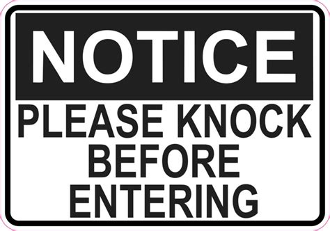 Please Knock Before Entering Printable Sign